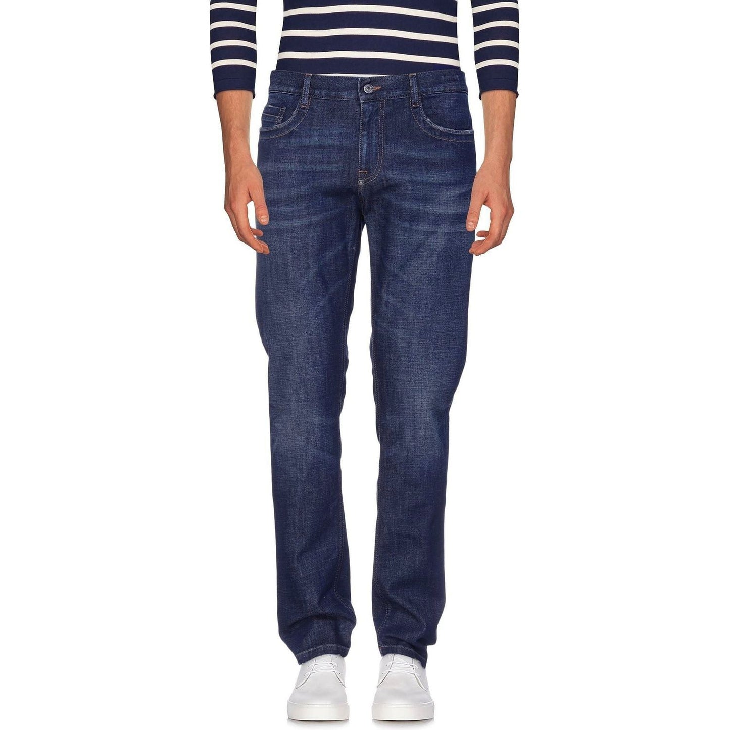 Bikkembergs Blue Cotton Men Jean Bikkembergs