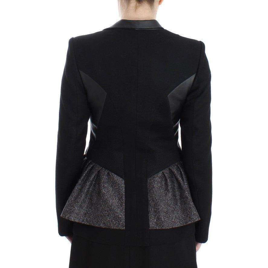 KAALE SUKTAE Elegant Monochrome Zippered Blazer Jacket Coats & Jackets KAALE SUKTAE