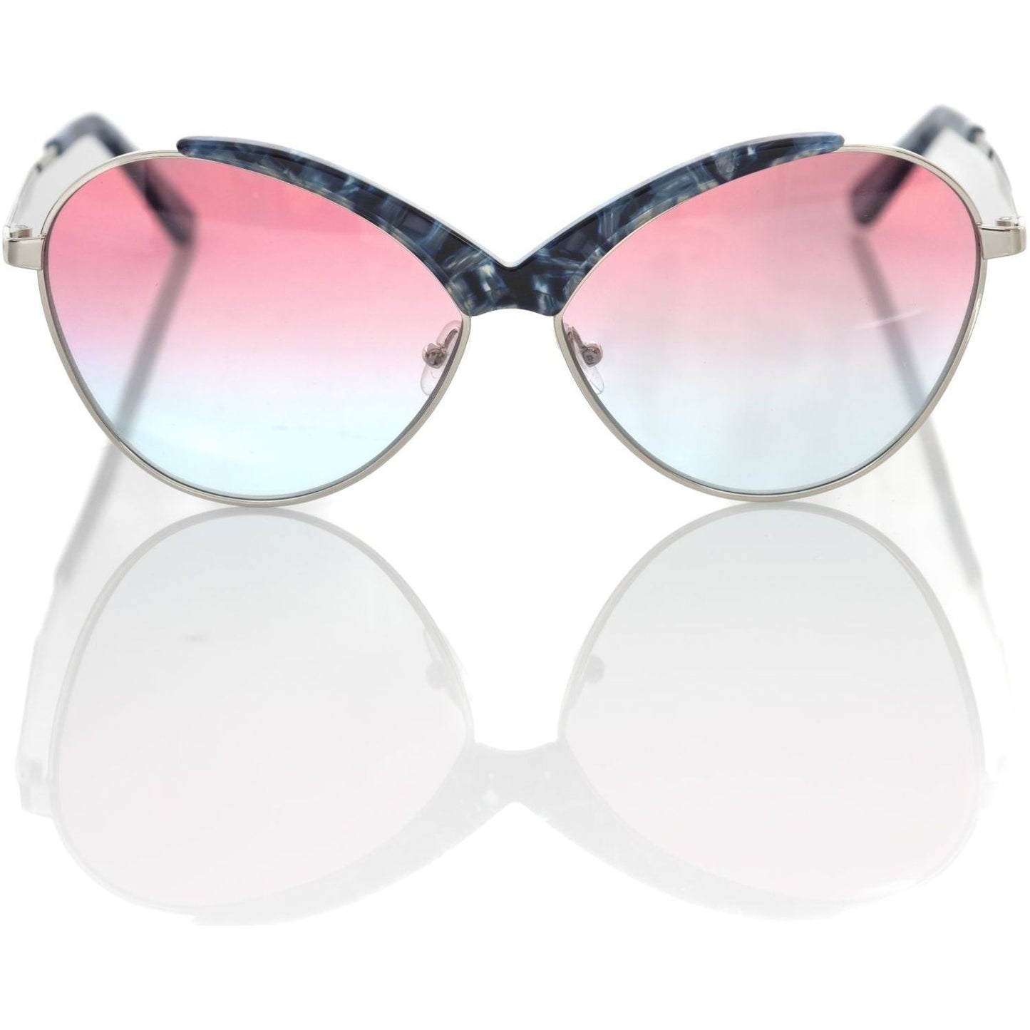 Frankie Morello Blue Metallic Women Sunglasses Frankie Morello