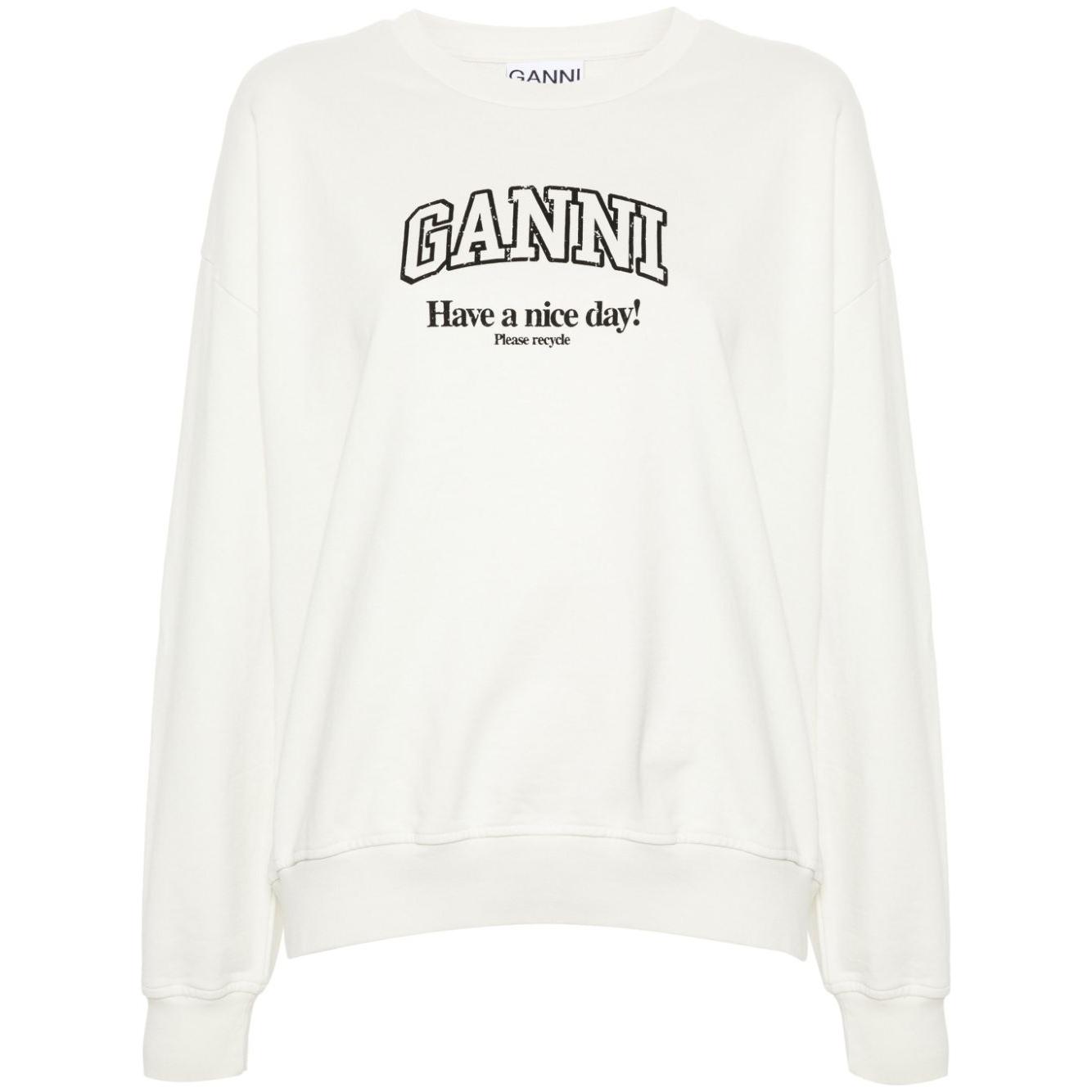 GANNI Sweaters White Topwear Ganni