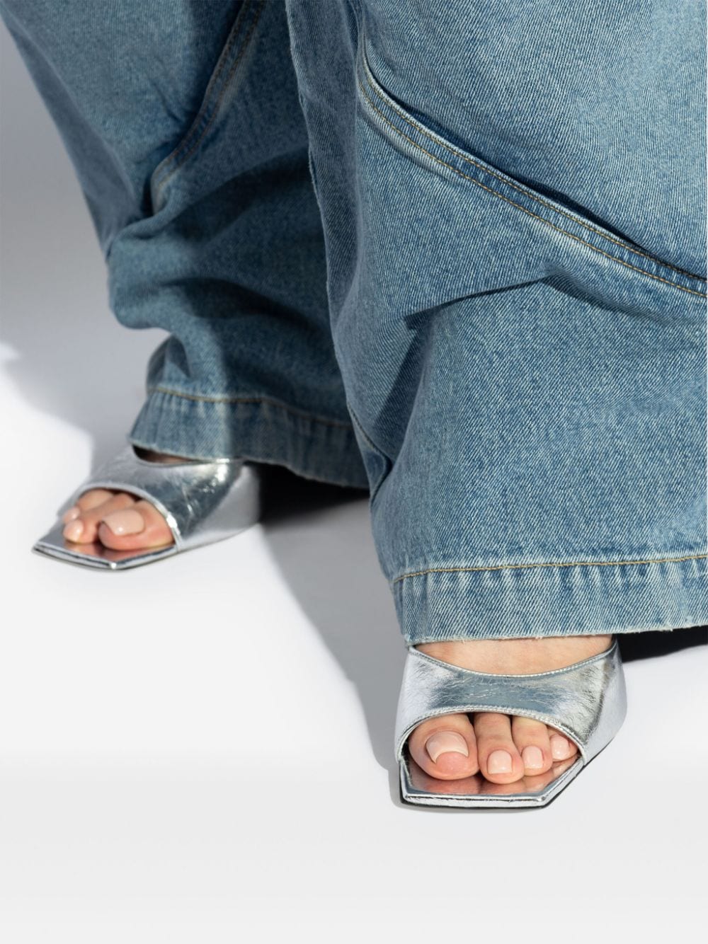 The Attico Sandals Silver Sandals The Attico