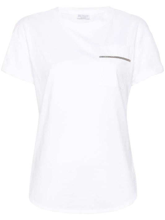 Brunello Cucinelli T-shirts and Polos White Topwear Brunello Cucinelli