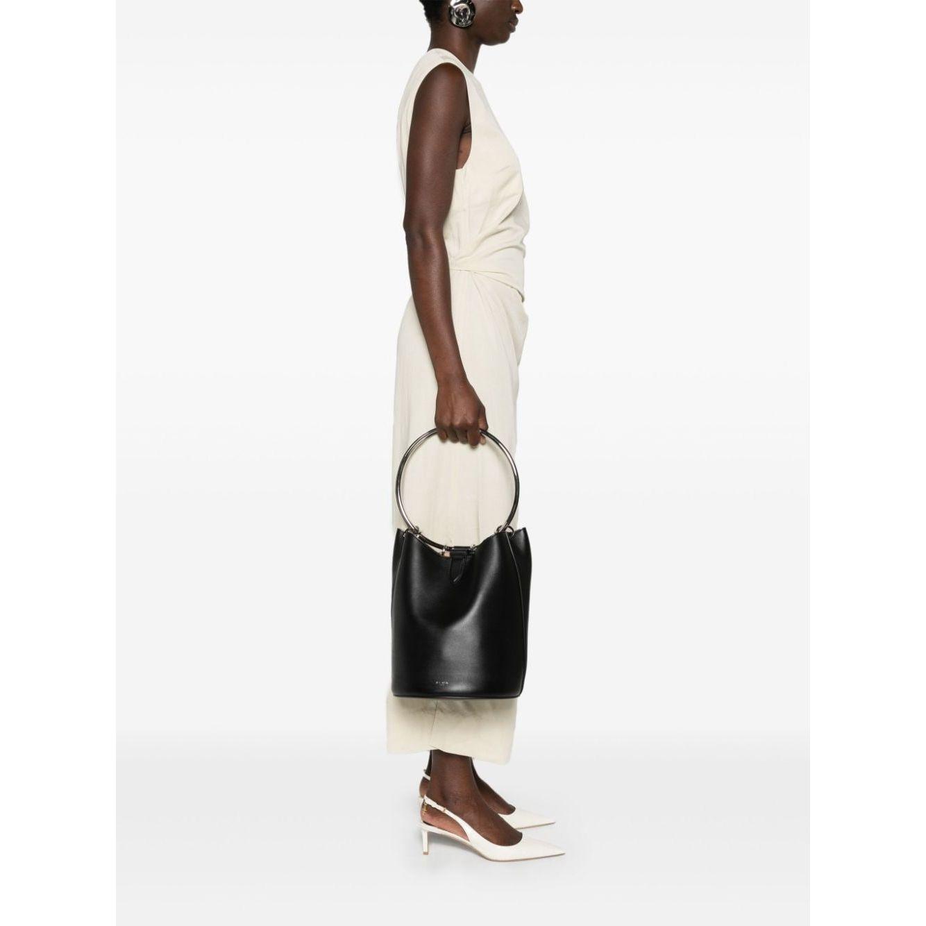 Alaia black calf leather smooth Bucket Bag Shoulder Alaia