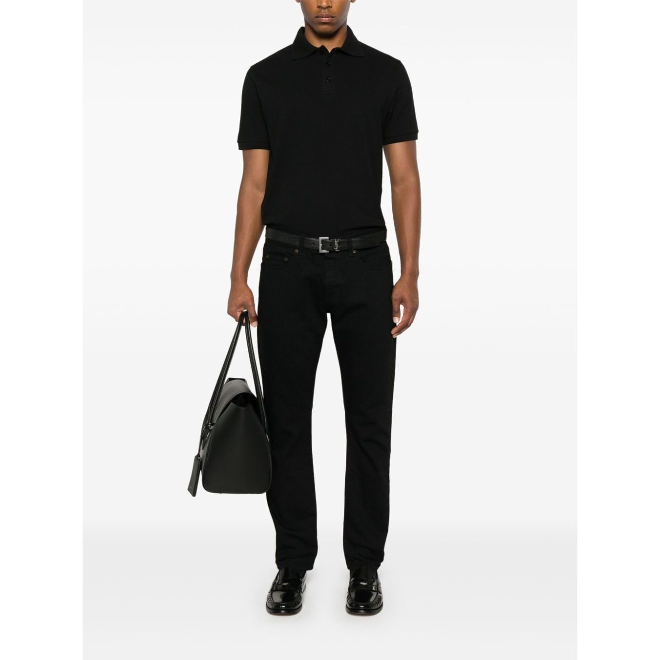 Saint Laurent  T-shirts and Polos Black Topwear Saint Laurent