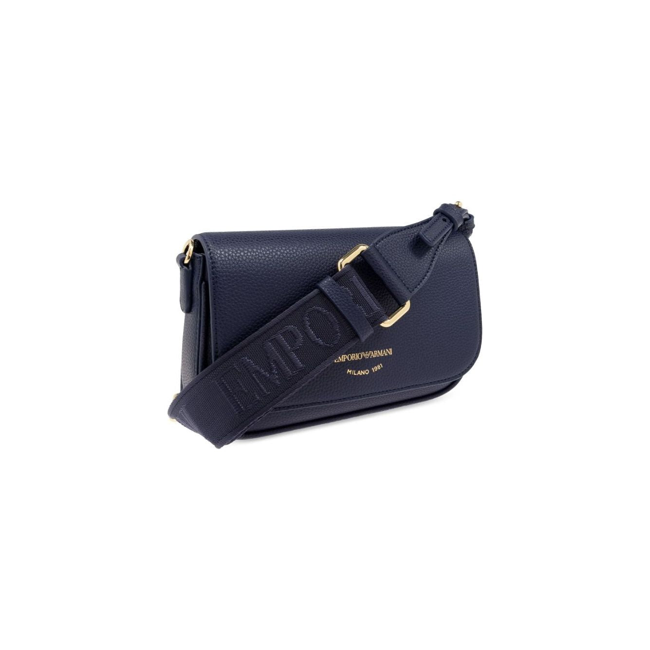 Emporio Armani faux leather Shoulder Bag Blue