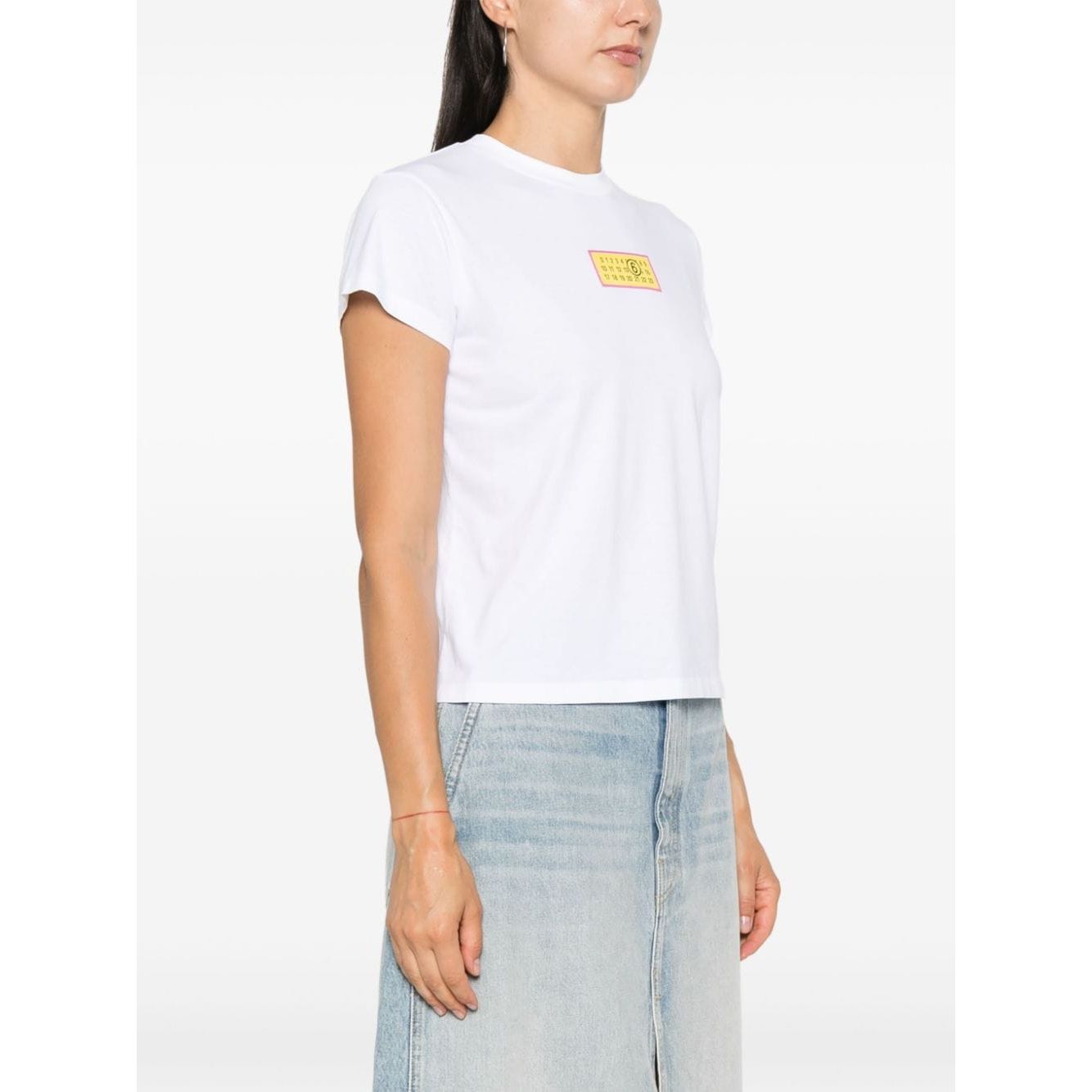 MM6 Maison Margiela T-shirts and Polos White Topwear MM6 Maison Margiela