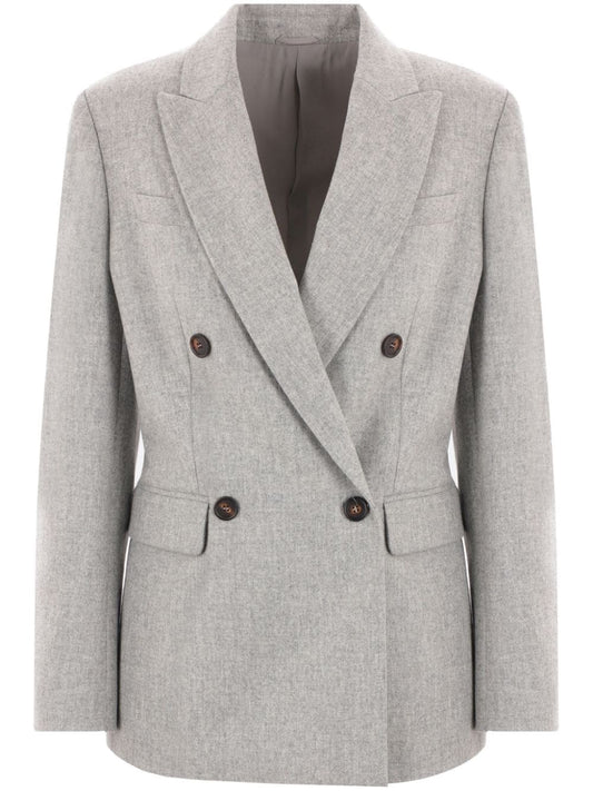 Brunello Cucinelli Jackets Grey Jackets Brunello Cucinelli