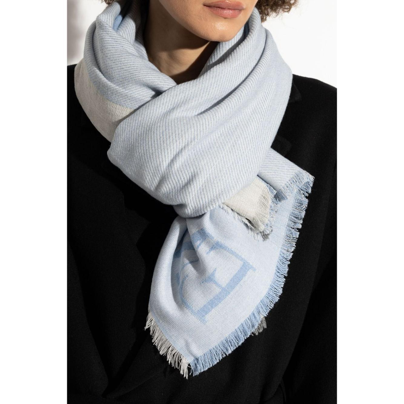 Emporio Armani Scarfs Clear Blue Scarves Hats & Gloves Emporio Armani