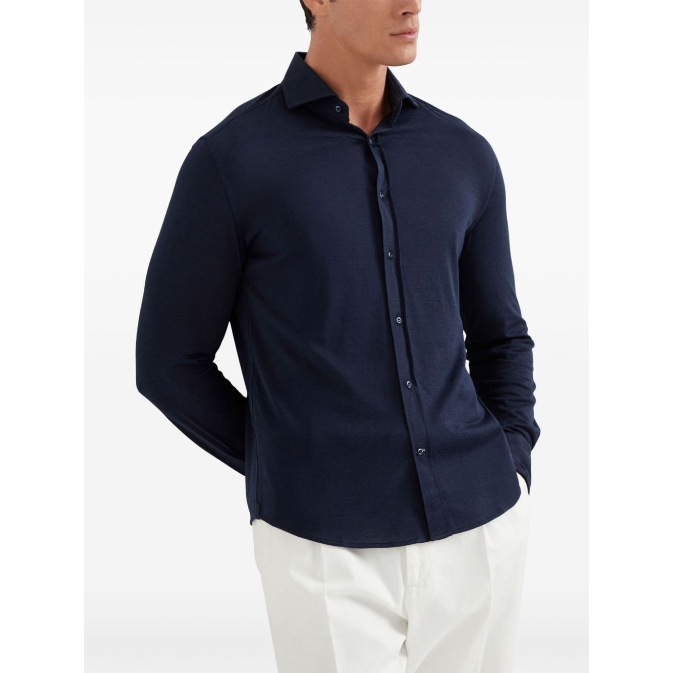 Brunello Cucinelli Shirts Blue Shirts Brunello Cucinelli