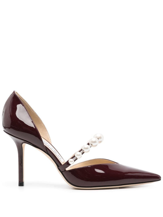 Jimmy Choo With Heel Bordeaux High Heel Jimmy Choo