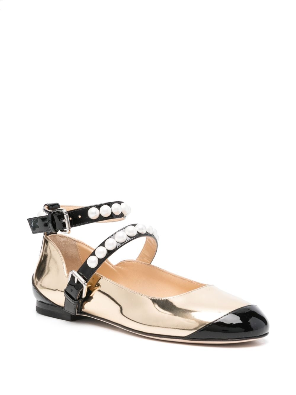 MACH & MACH Flat shoes Golden Flat Shoes Mach & Mach