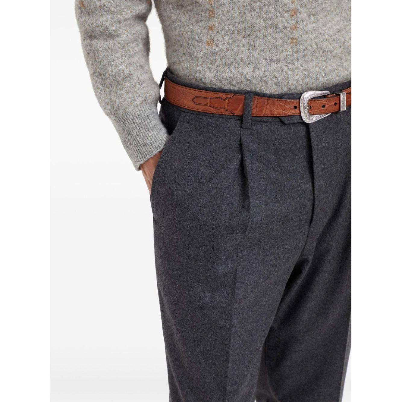 Brunello Cucinelli Trousers Grey Trousers Brunello Cucinelli