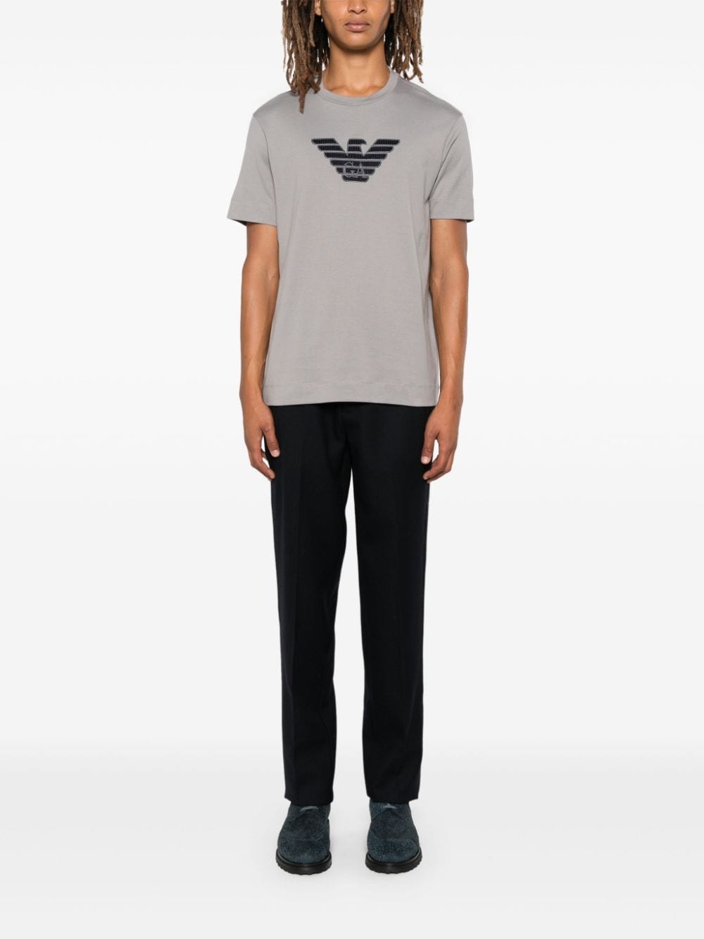 Emporio Armani T-shirts and Polos Grey Topwear Emporio Armani