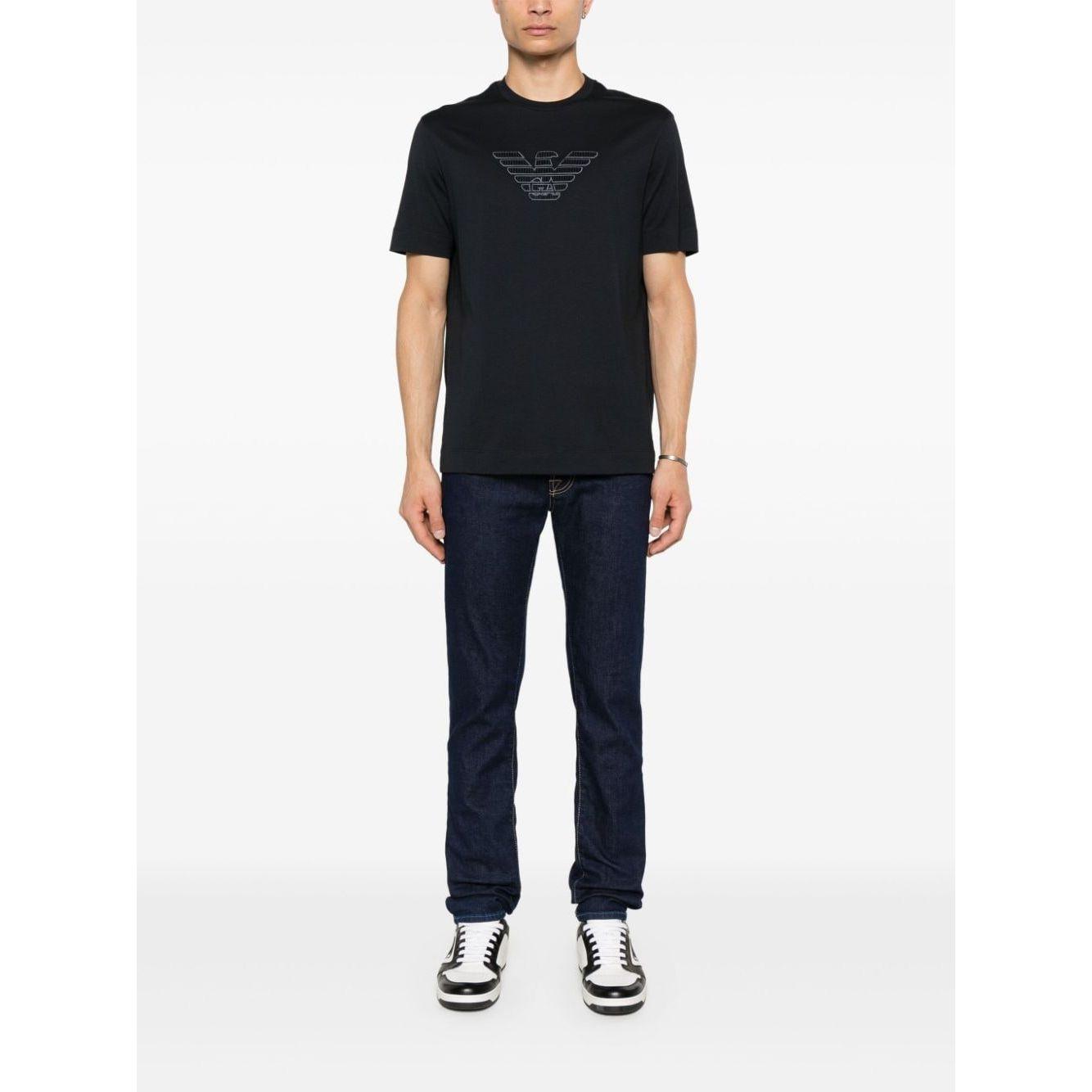 Emporio Armani T-shirts and Polos Blue Topwear Emporio Armani