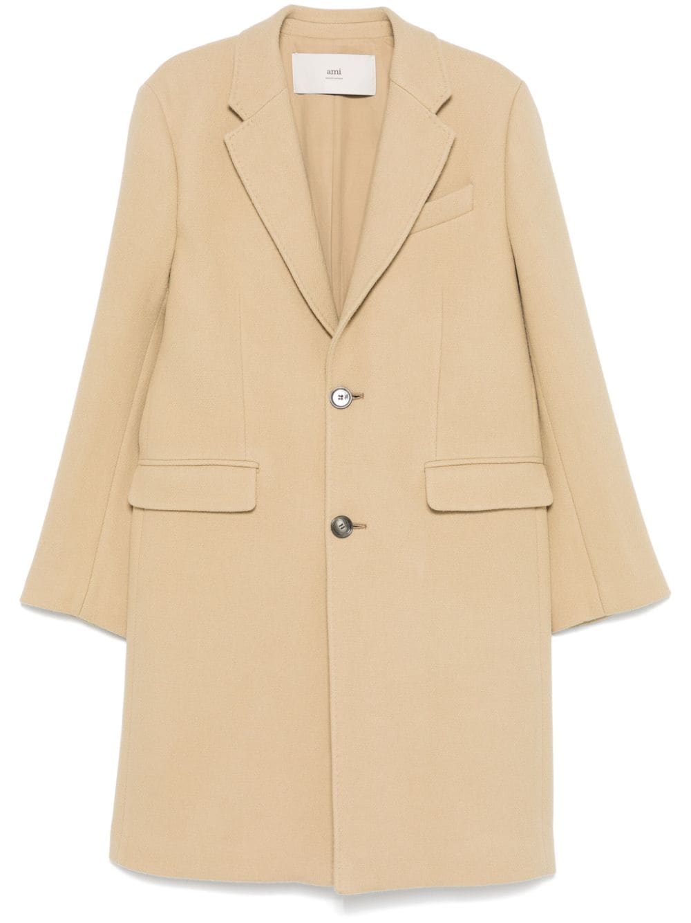 Ami Paris virgin wool men Coats Beige