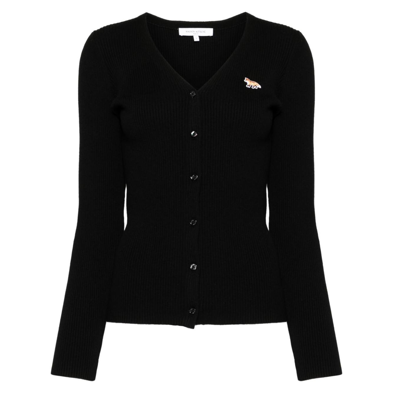 MAISON KITSUNE' Sweaters Black Topwear Maison Kitsune'