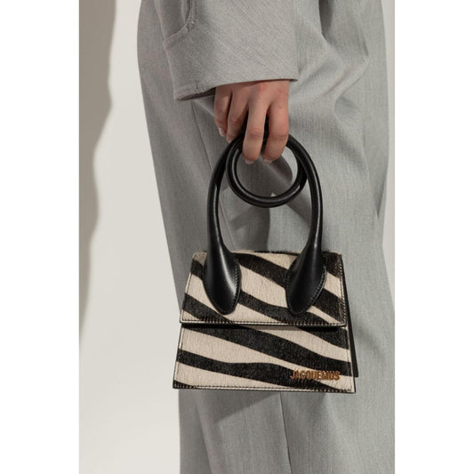 JACQUEMUS calf hair zebra print Bag Handbag JACQUEMUS