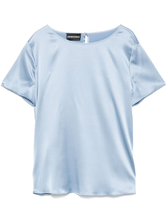 Emporio Armani Top Clear Blue Topwear Emporio Armani