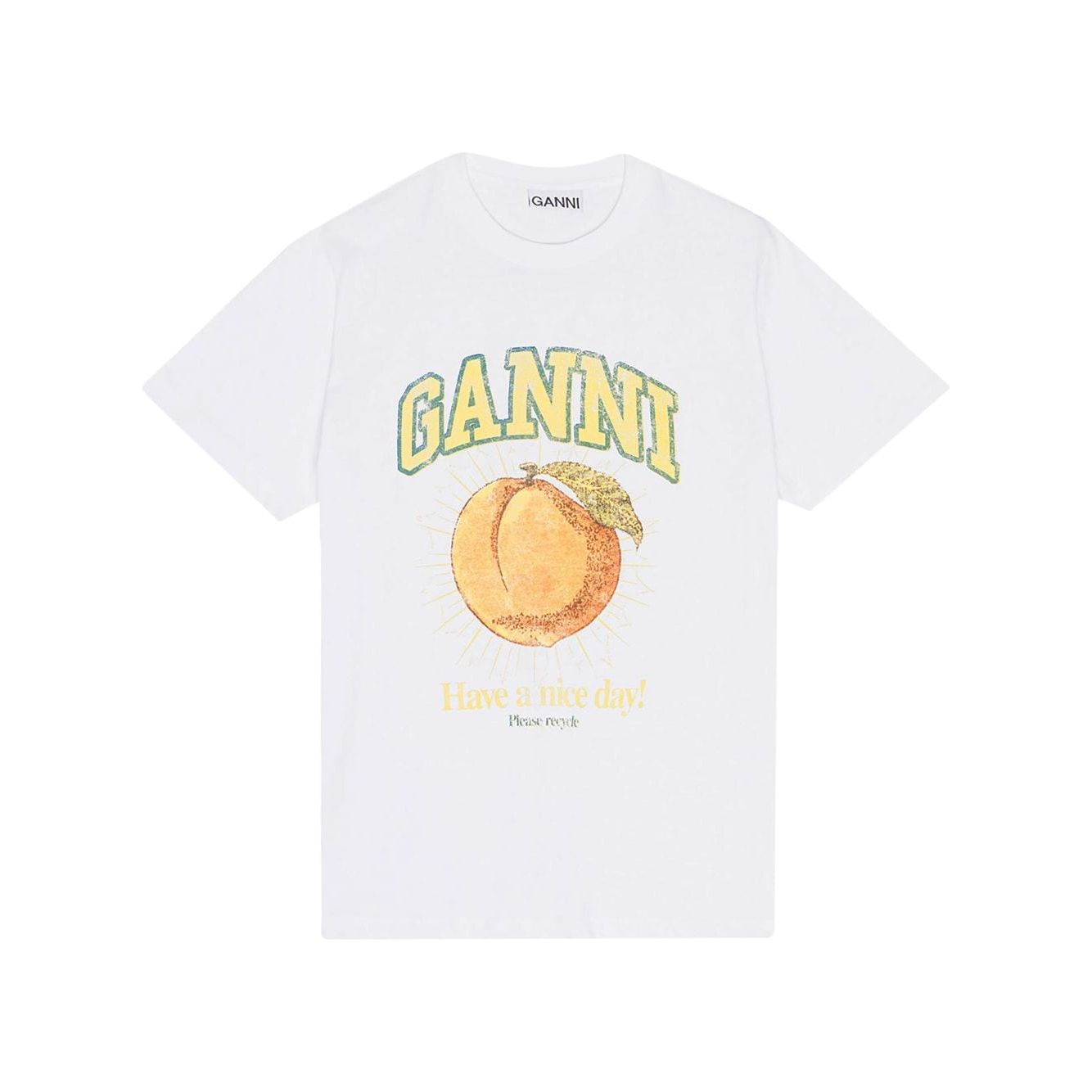 GANNI T-shirts and Polos White Topwear Ganni