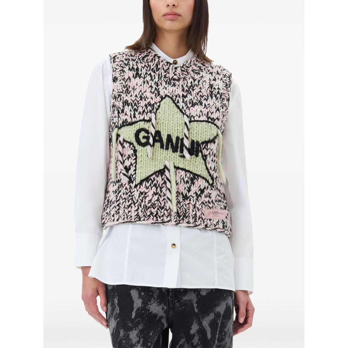 GANNI Sweaters Pink Topwear Ganni