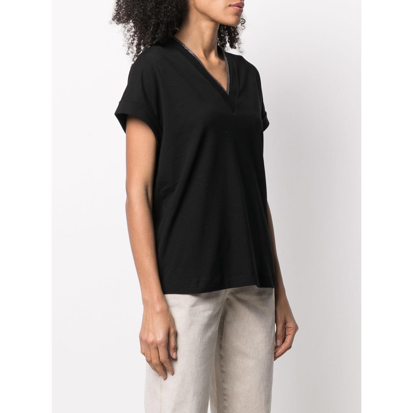 Brunello Cucinelli T-shirts and Polos Black Topwear Brunello Cucinelli