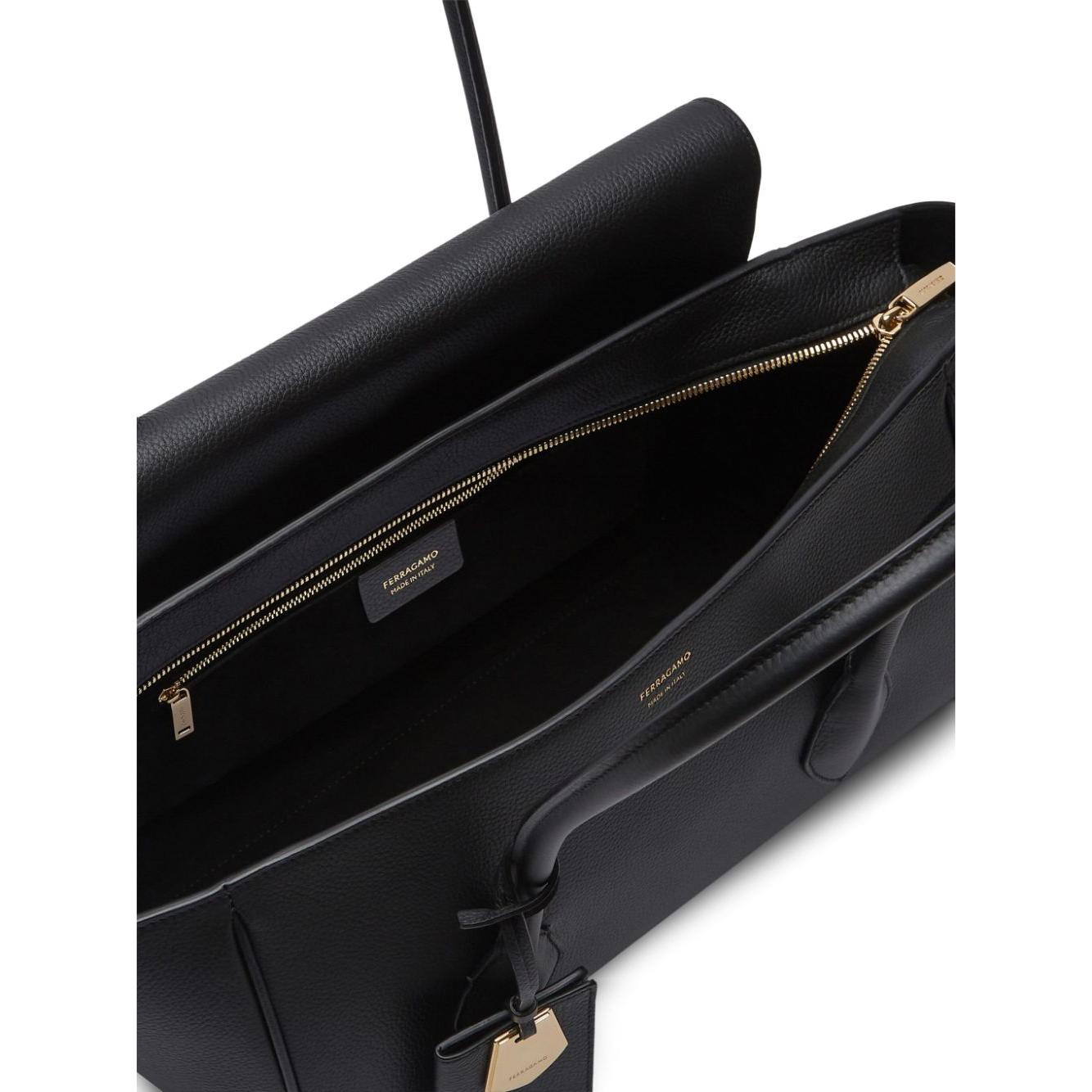 Ferragamo East-West Tote Bag Black Shopper Ferragamo