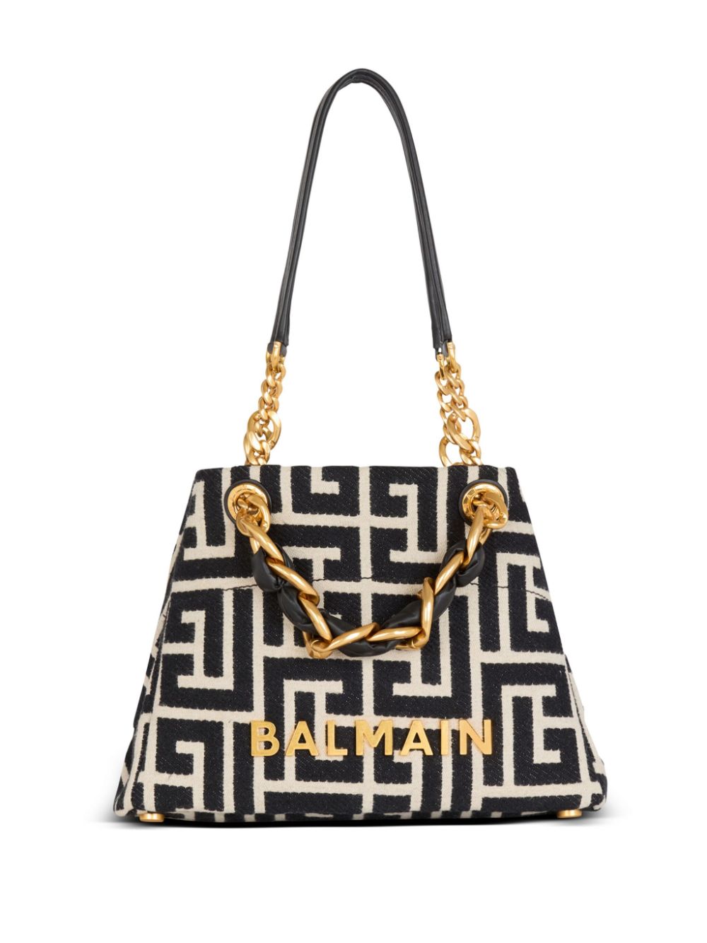 Balmain 1945 Soft monogrammed jacquard tote Bag Shopper Balmain