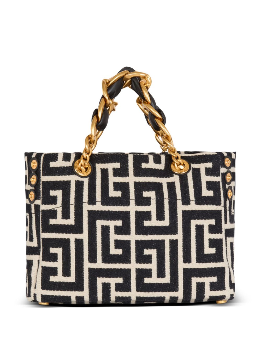 Balmain 1945 Soft monogrammed jacquard tote Bag Shopper Balmain