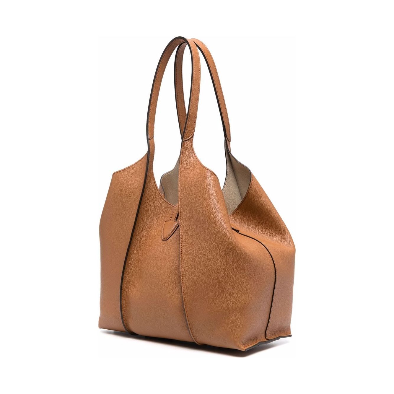 Tod's Brown leather T-logo tote bag Bag Brown