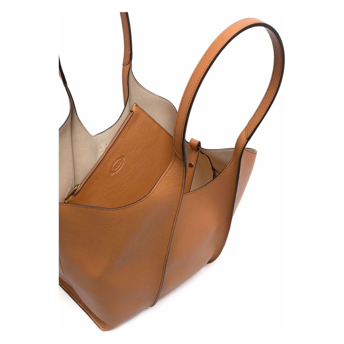 Front view with bag zipped and handles upright.