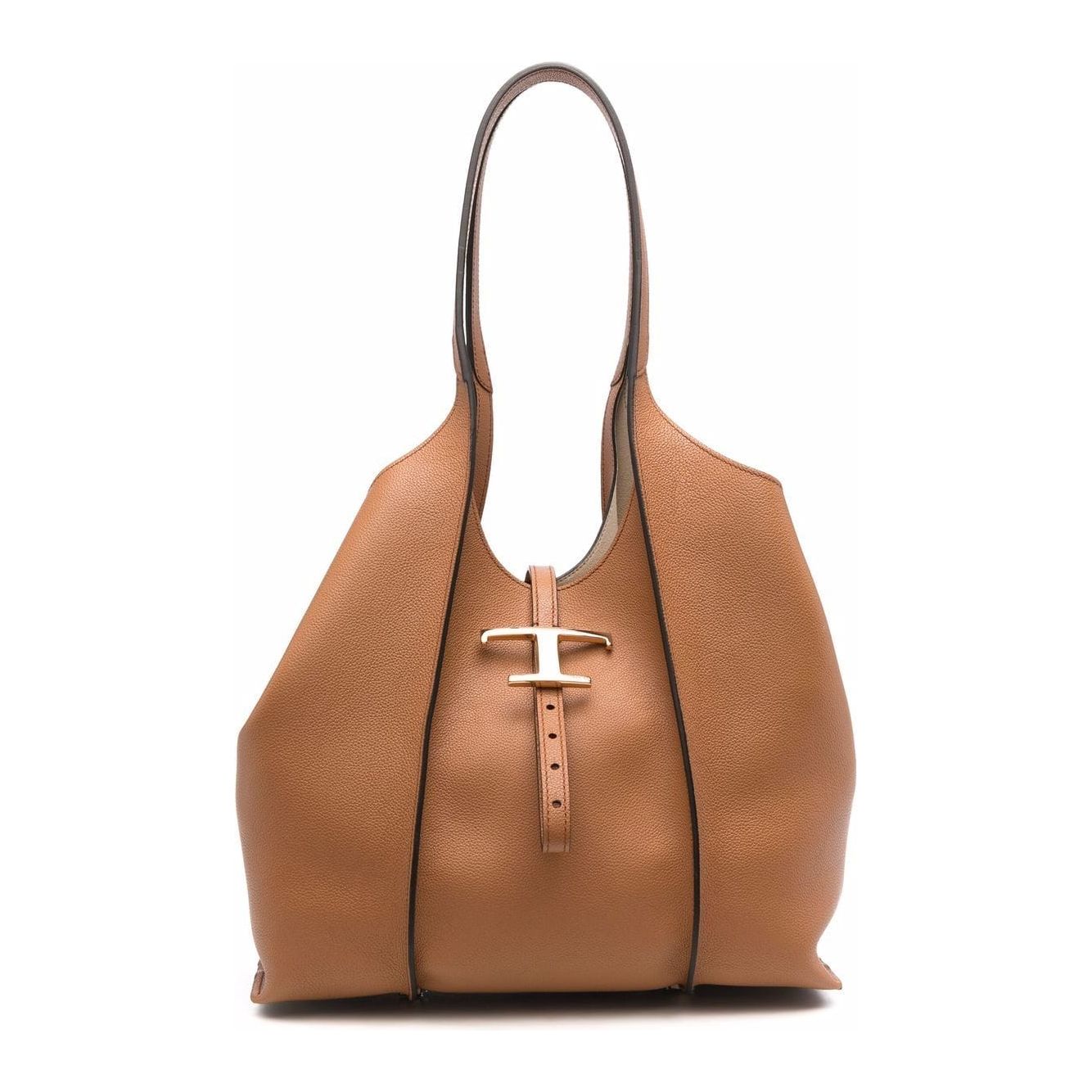 Tod's Brown leather T-logo tote bag Bag Brown