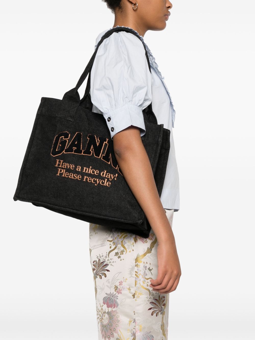 GANNI Bags.. Black Shopper Ganni