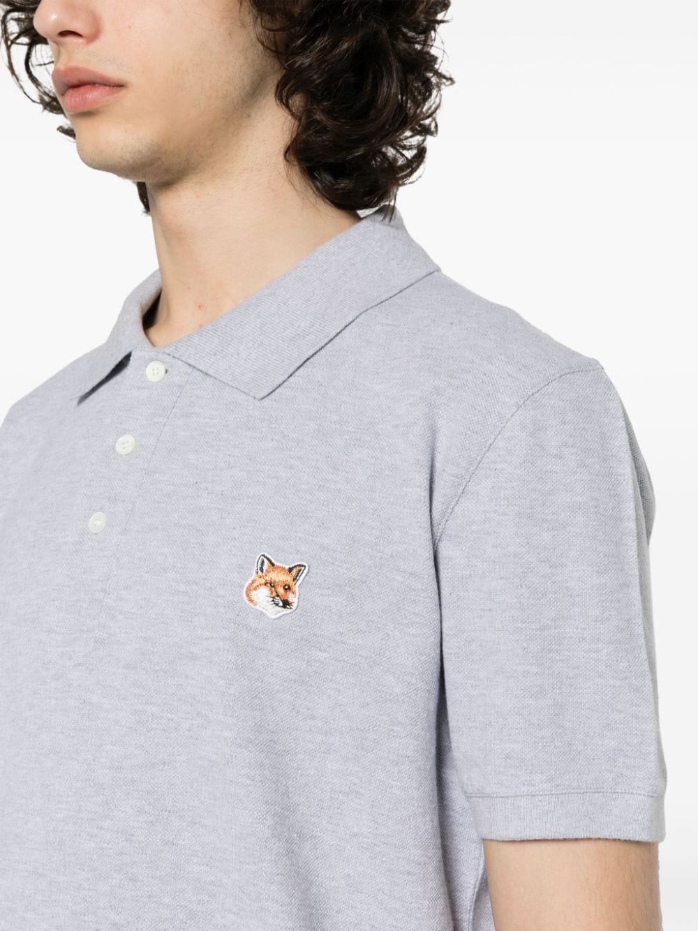 Maison Kitsune fox-motif cotton polo shirt Topwear Maison Kitsune