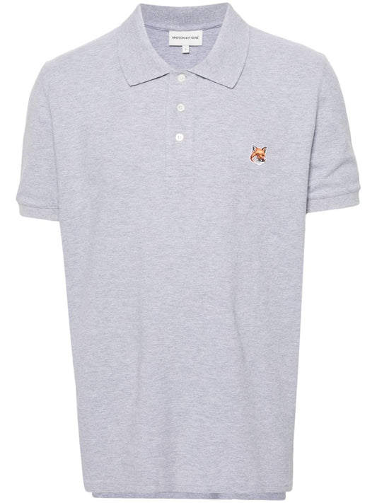 Maison Kitsune fox-motif cotton polo shirt