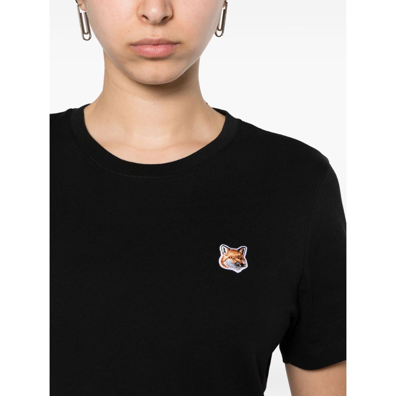 MAISON KITSUNE' T-shirts and Polos Black Topwear Maison Kitsune