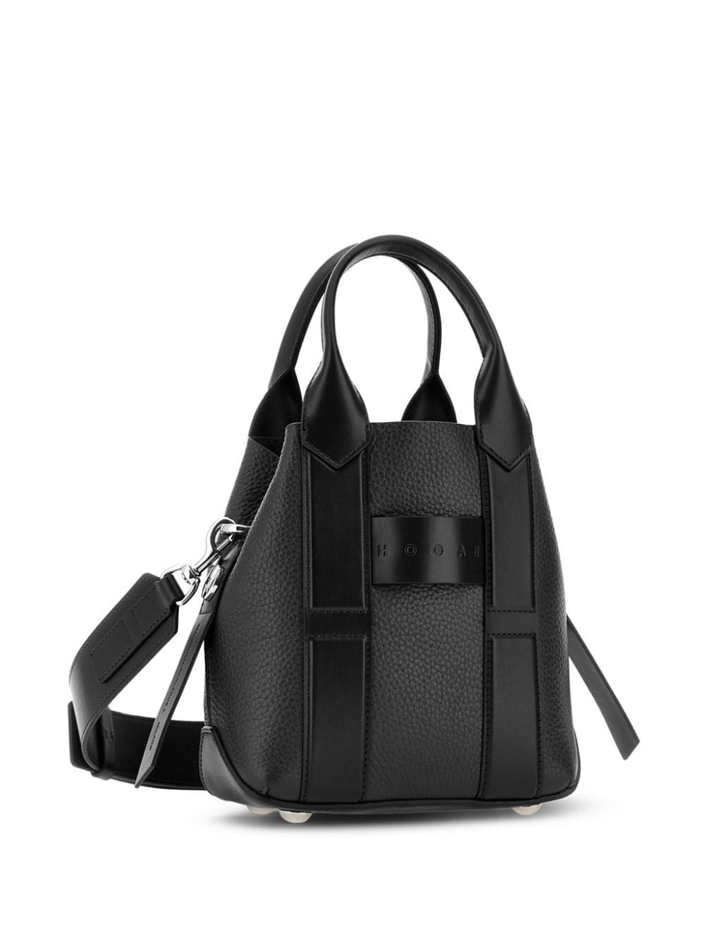 HOGAN PRE Script Shopping Bag Black