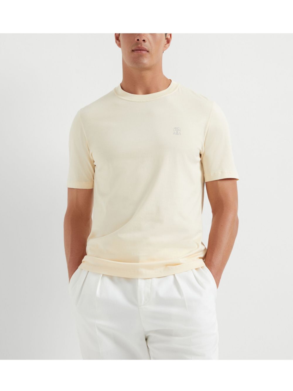 Brunello Cucinelli T-shirts and Polos Beige Topwear Brunello Cucinelli