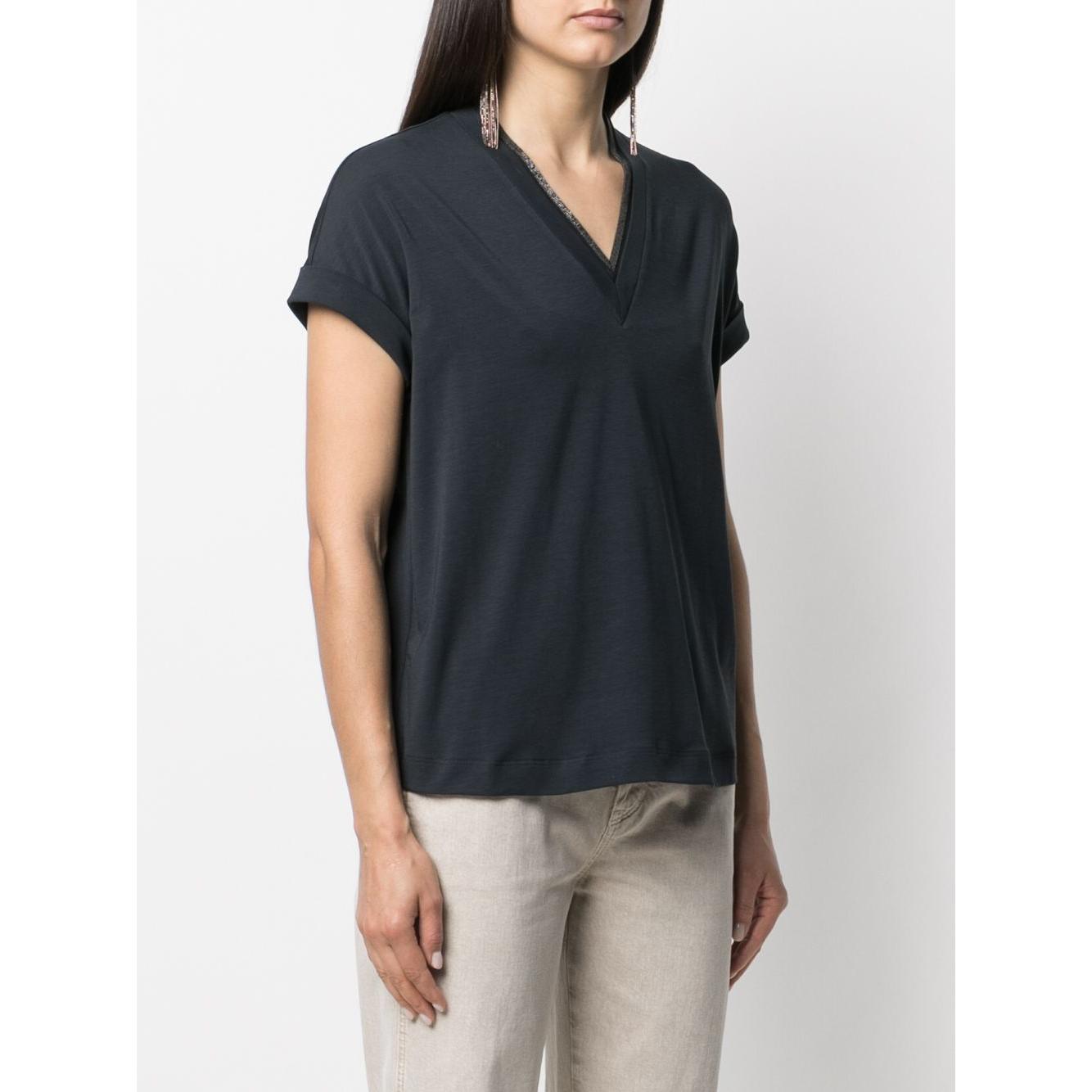 Brunello Cucinelli T-shirts and Polos Blue Topwear Brunello Cucinelli