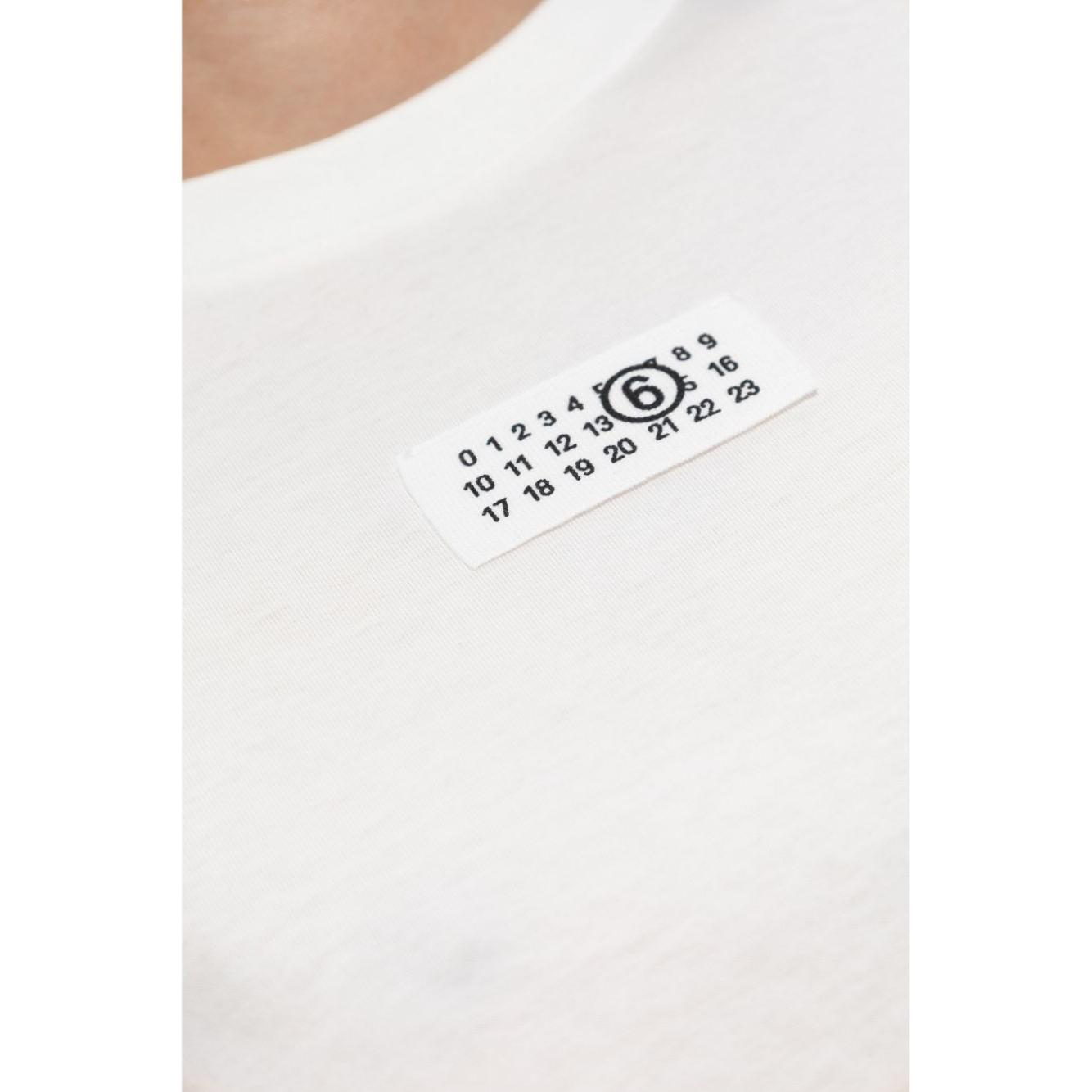 MM6 Maison Margiela T-shirts and Polos White Topwear MM6 Maison Margiela