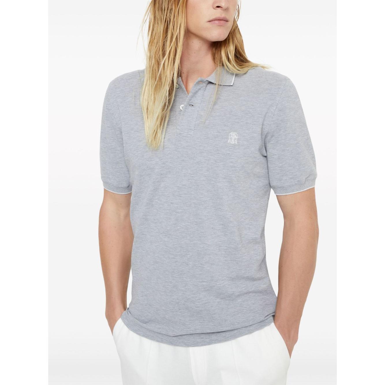 Brunello Cucinelli T-shirts and Polos Grey Topwear Brunello Cucinelli