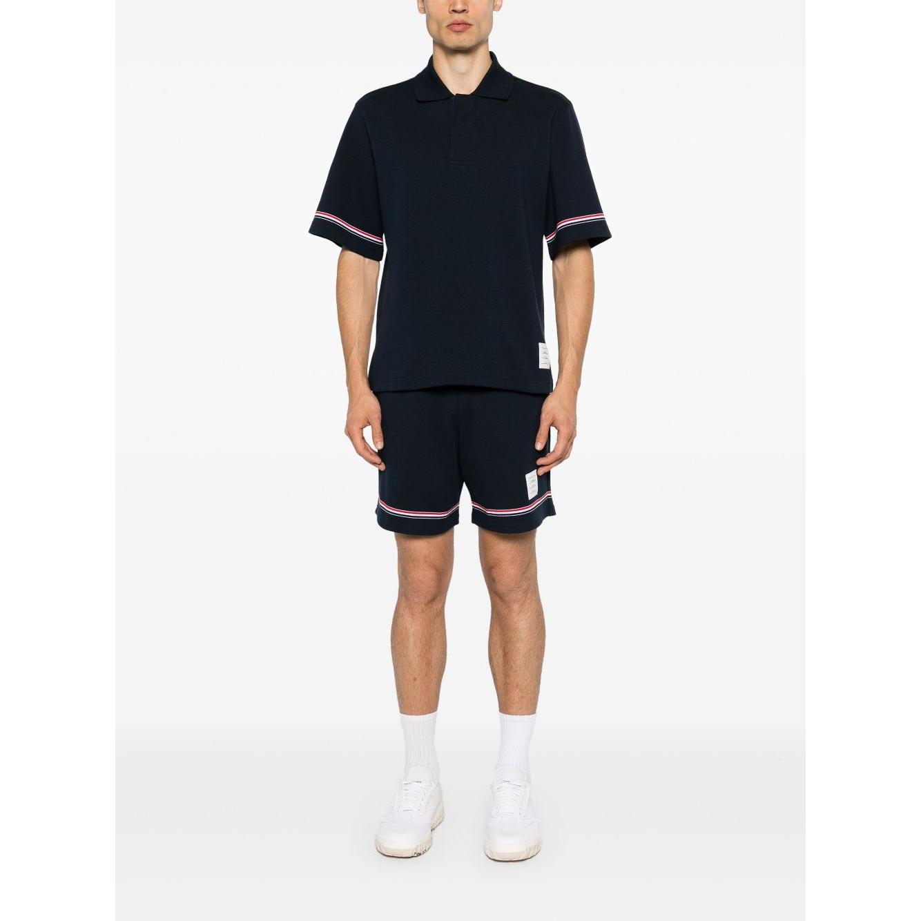 Thom Browne T-shirts and Polos Blue Topwear Thom Browne