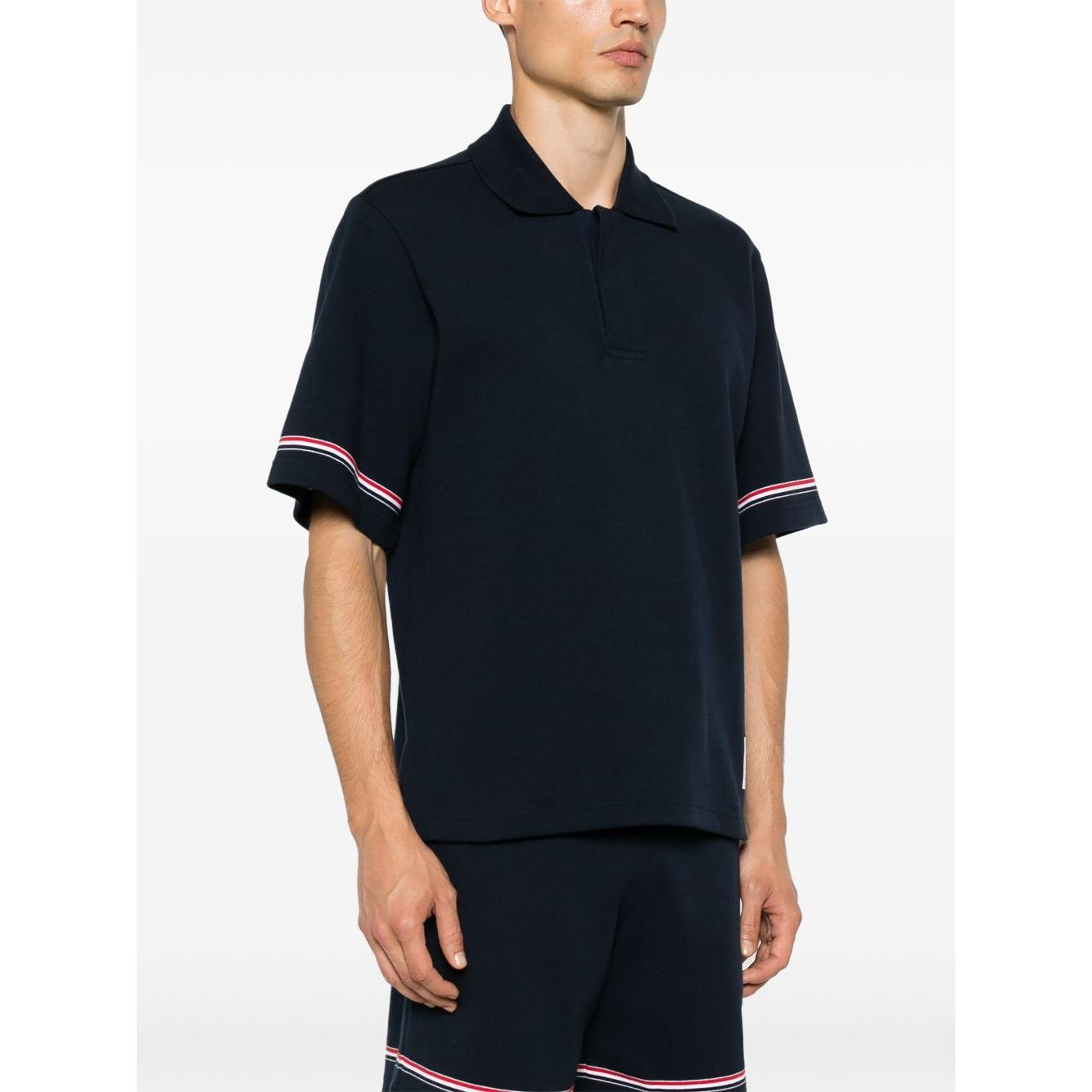 Thom Browne T-shirts and Polos Blue Topwear Thom Browne