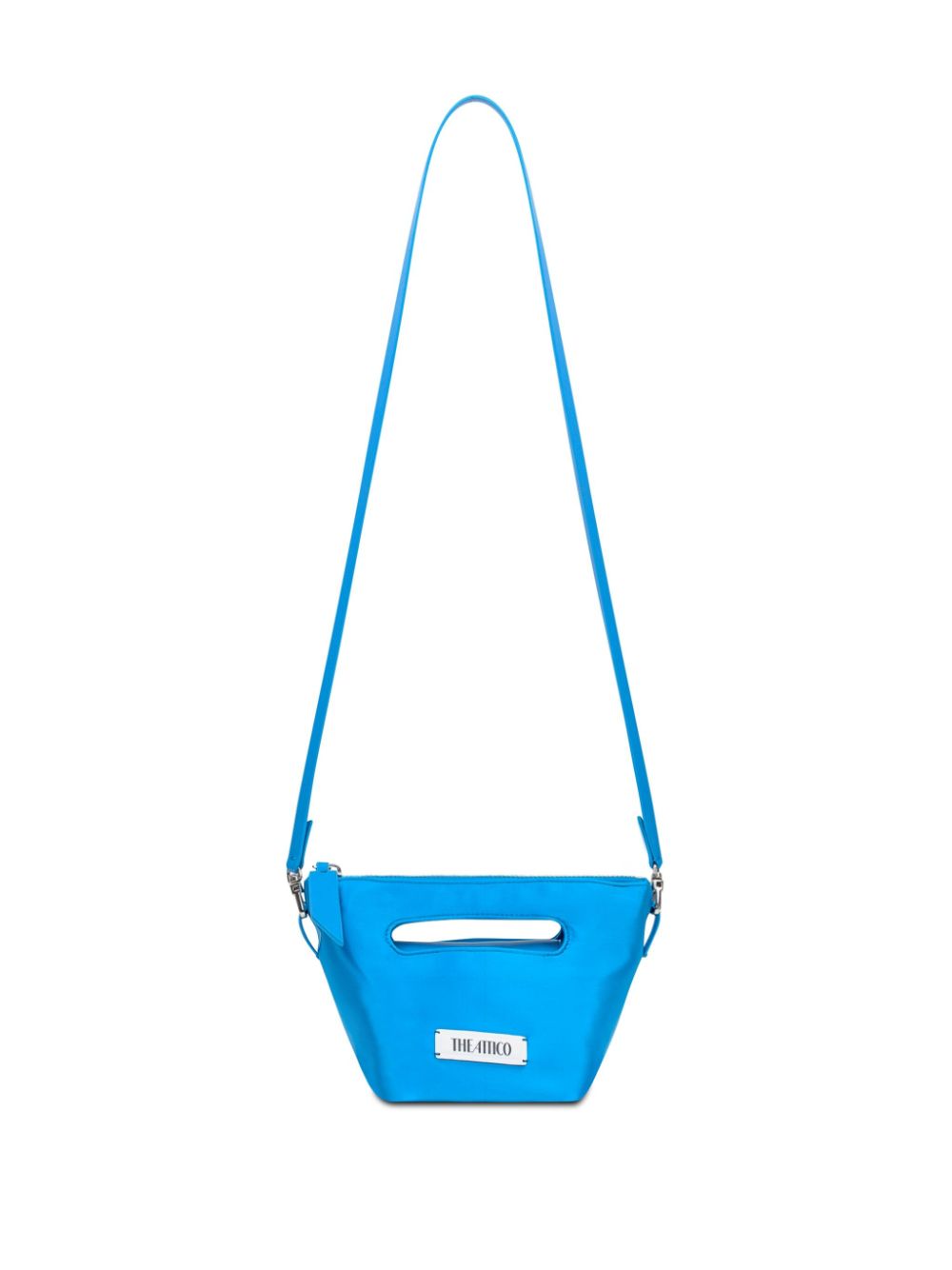 Front view with bag zipped and handles upright.