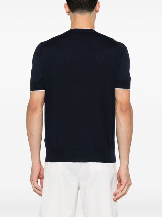 Brunello Cucinelli T-shirts and Polos Blue Topwear Brunello Cucinelli