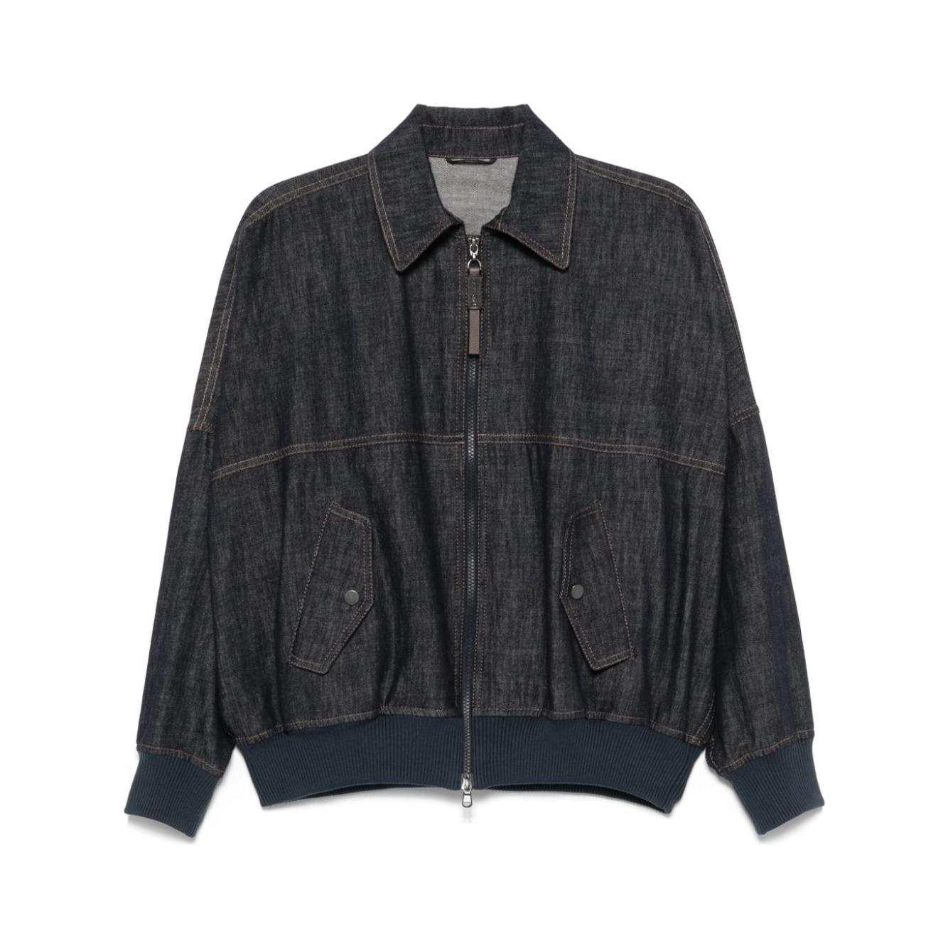 Brunello Cucinelli Coats Blue Jackets Brunello Cucinelli