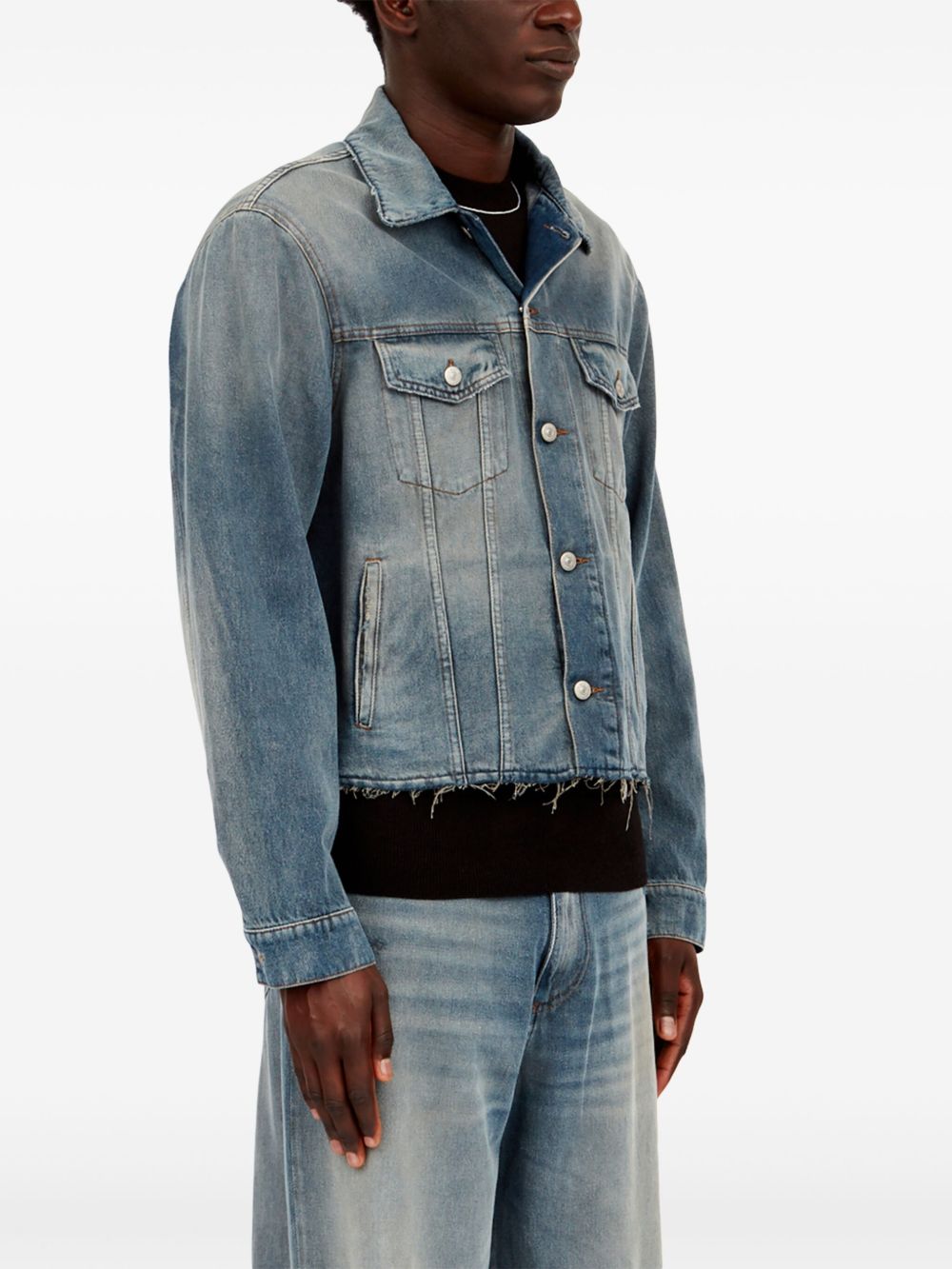 MM6 Maison Margiela Coats Clear Blue Jackets MM6 Maison Margiela