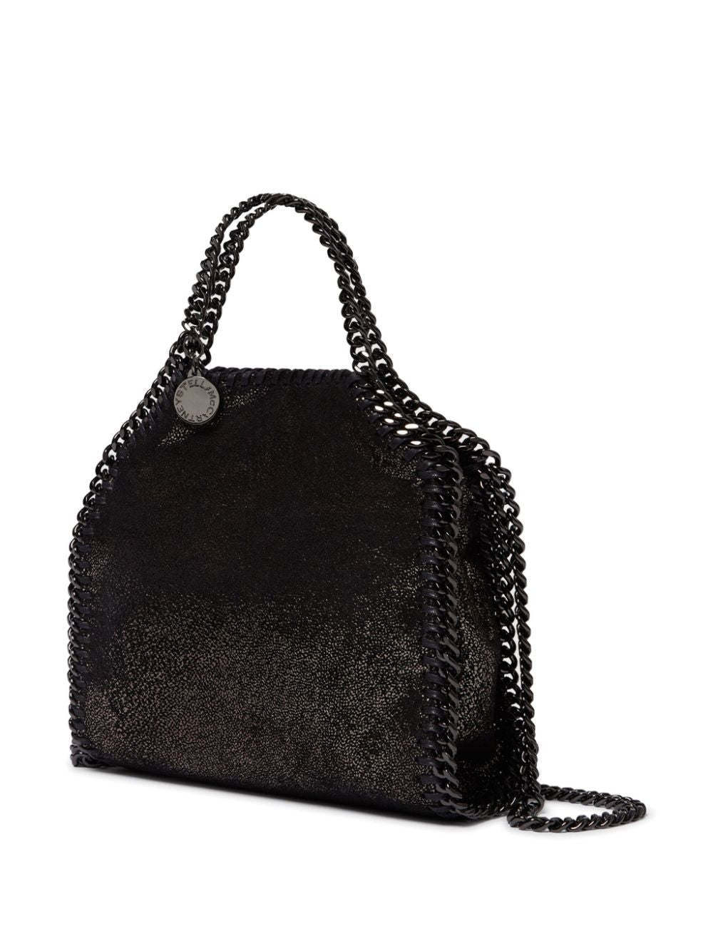 Stella McCartney Women Dark grey metallic Falabella Silver Shoulder Stella McCartney