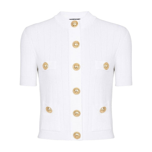 Balmain Sweaters White Topwear Balmain