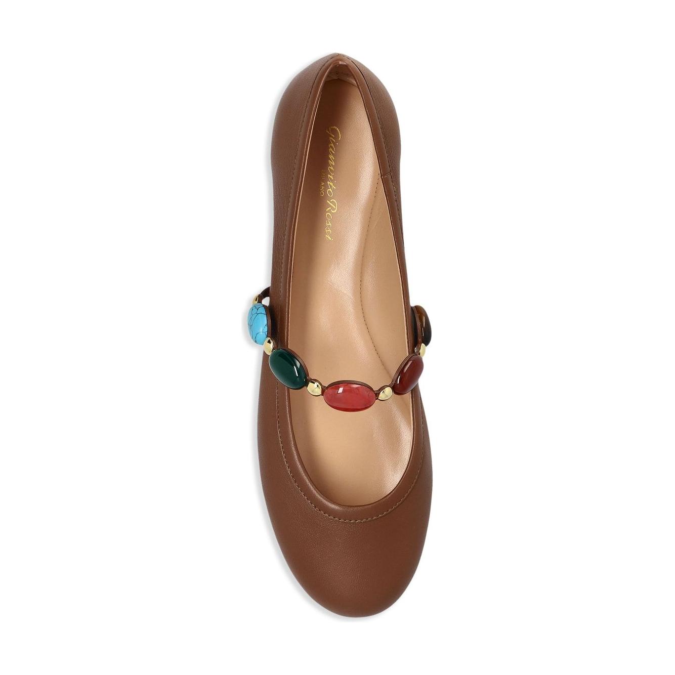 Gianvito Rossi Flat shoes Leather Brown Flat Shoes Gianvito Rossi