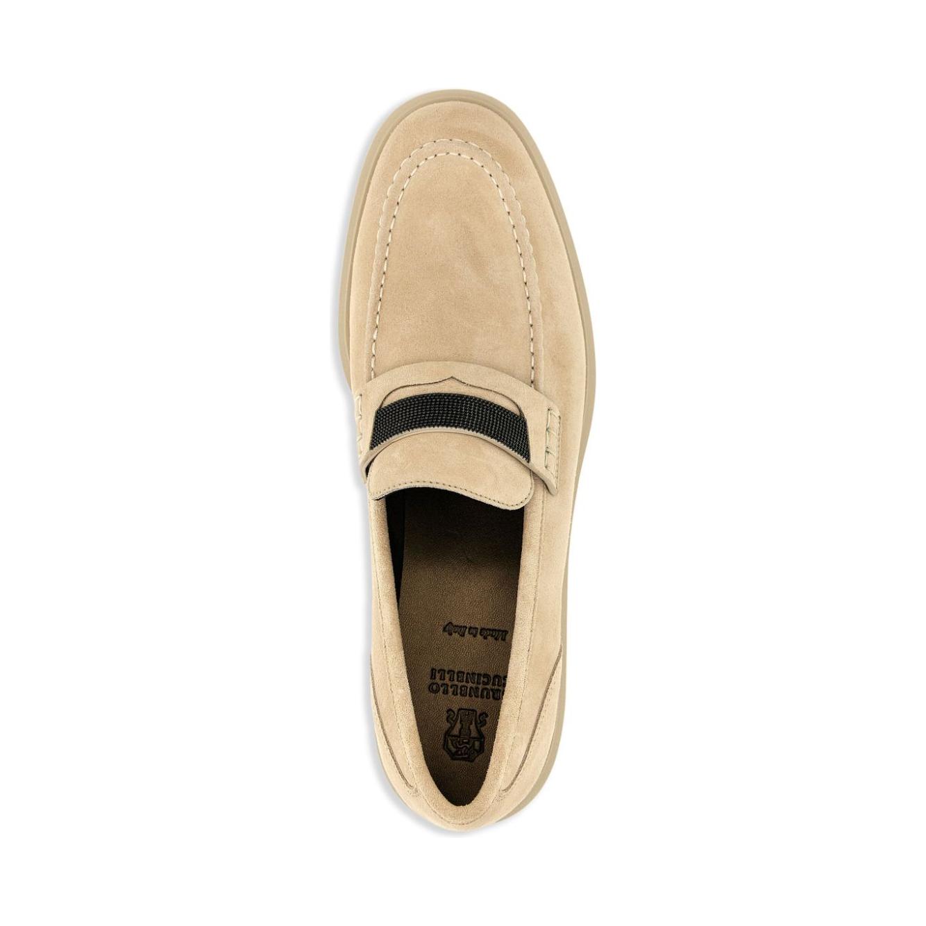 Brunello Cucinelli Flat shoes Beige Moccasins Brunello Cucinelli